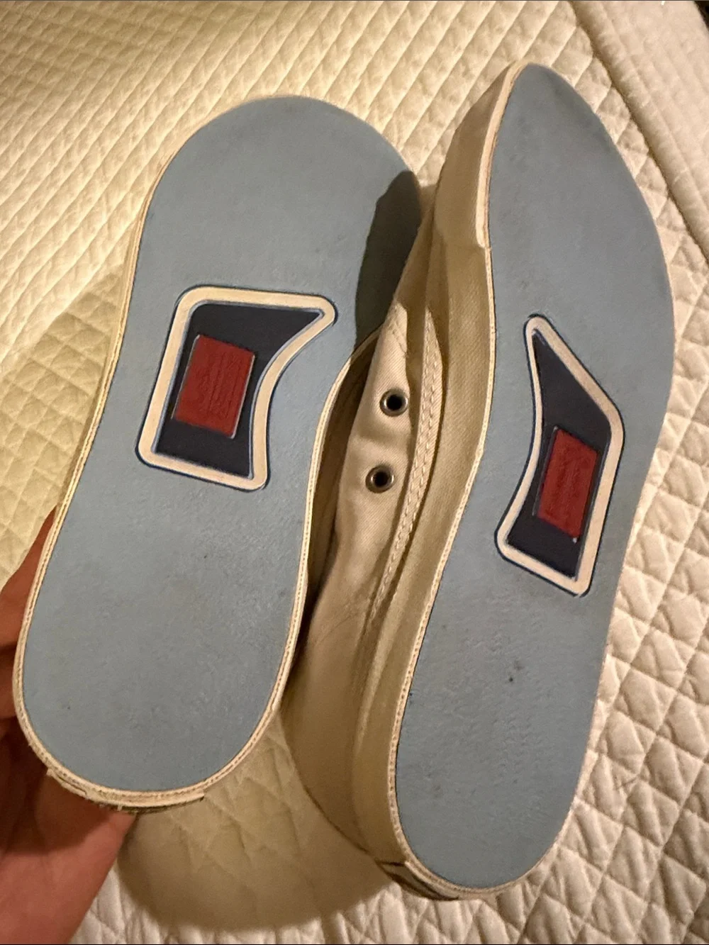 Slip-On Canvas Athletic Shoes in Beige - Unbranded